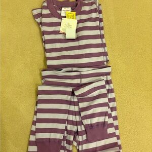 New with tags Hanna Anderson organic cotton Purple Striped Kids Pajamas